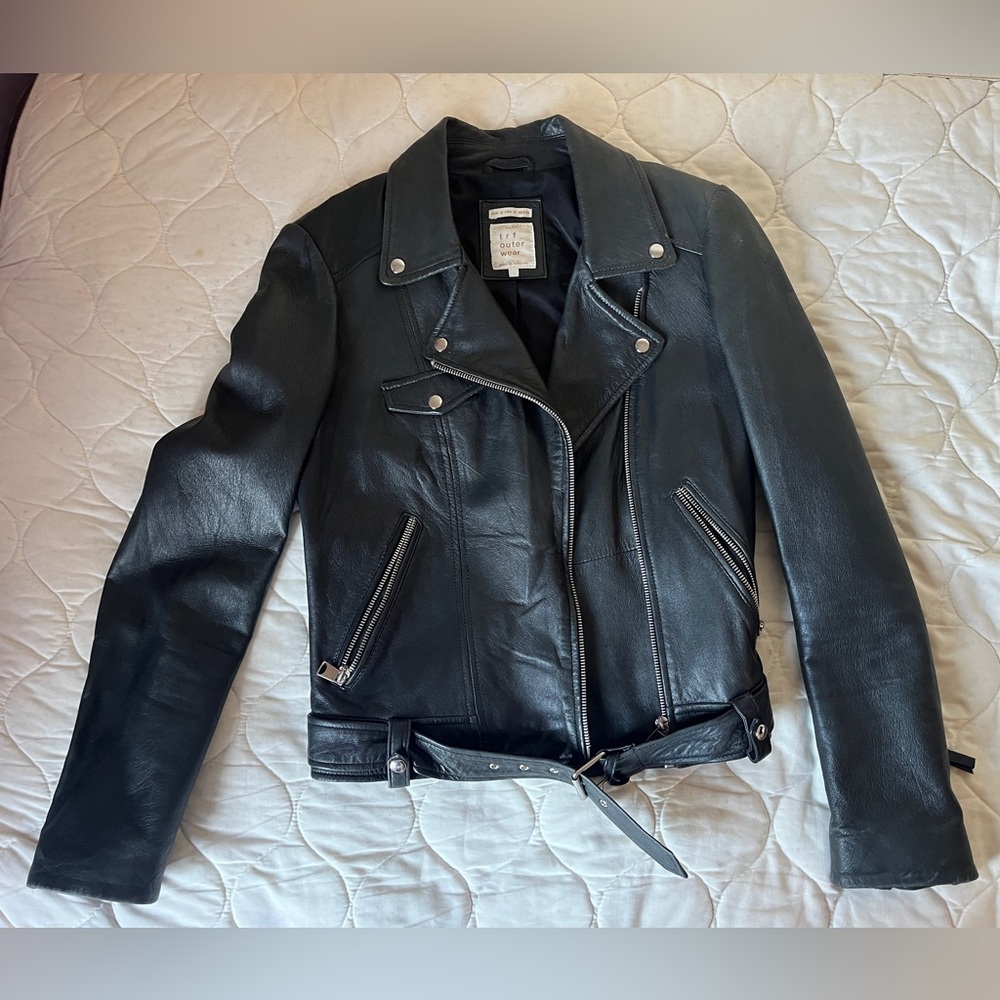 Zara real leather jacket